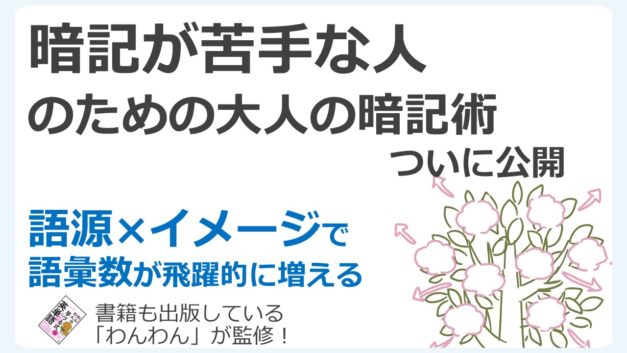 接頭辞 語根 接尾辞の組み合わせで英単語が芋づる式に身に着く語源学習法